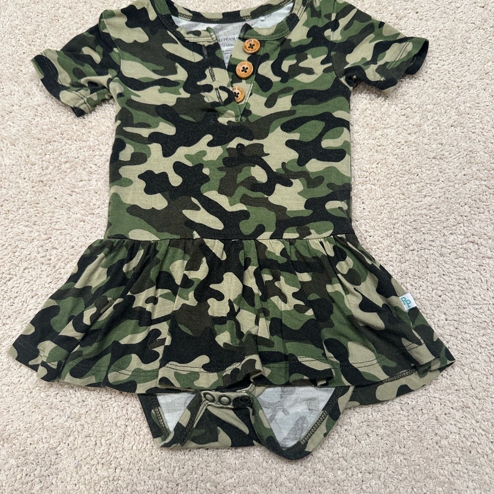 Posh Peanut Camouflage romper dress